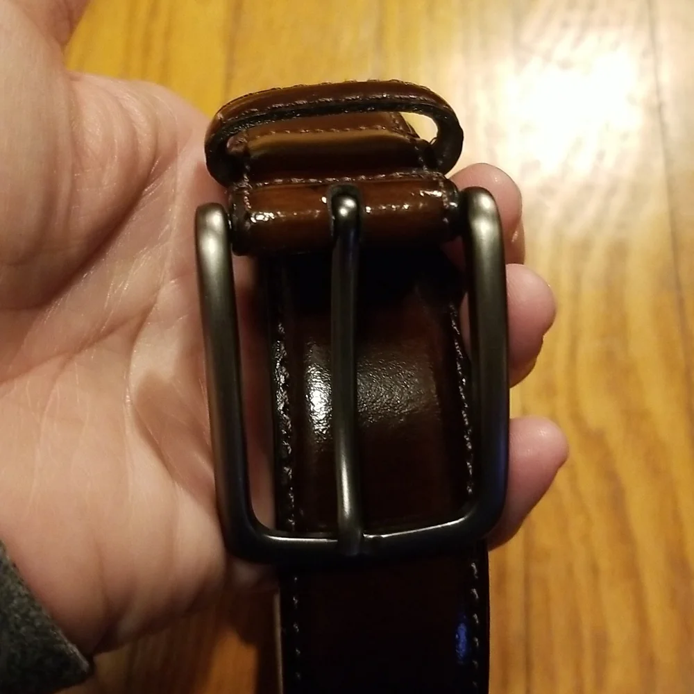 Fatto A Mano Italia Handmade In Italy Brown leather belt, size 44 unisex